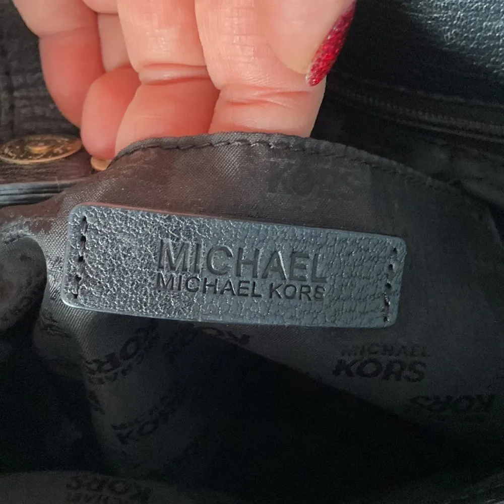 Michael Kors vintage black and gold details shoulder bag EUC